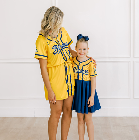 dress with bananas Women's Banana Long Dress with Bananas Detail | Color: Yellow