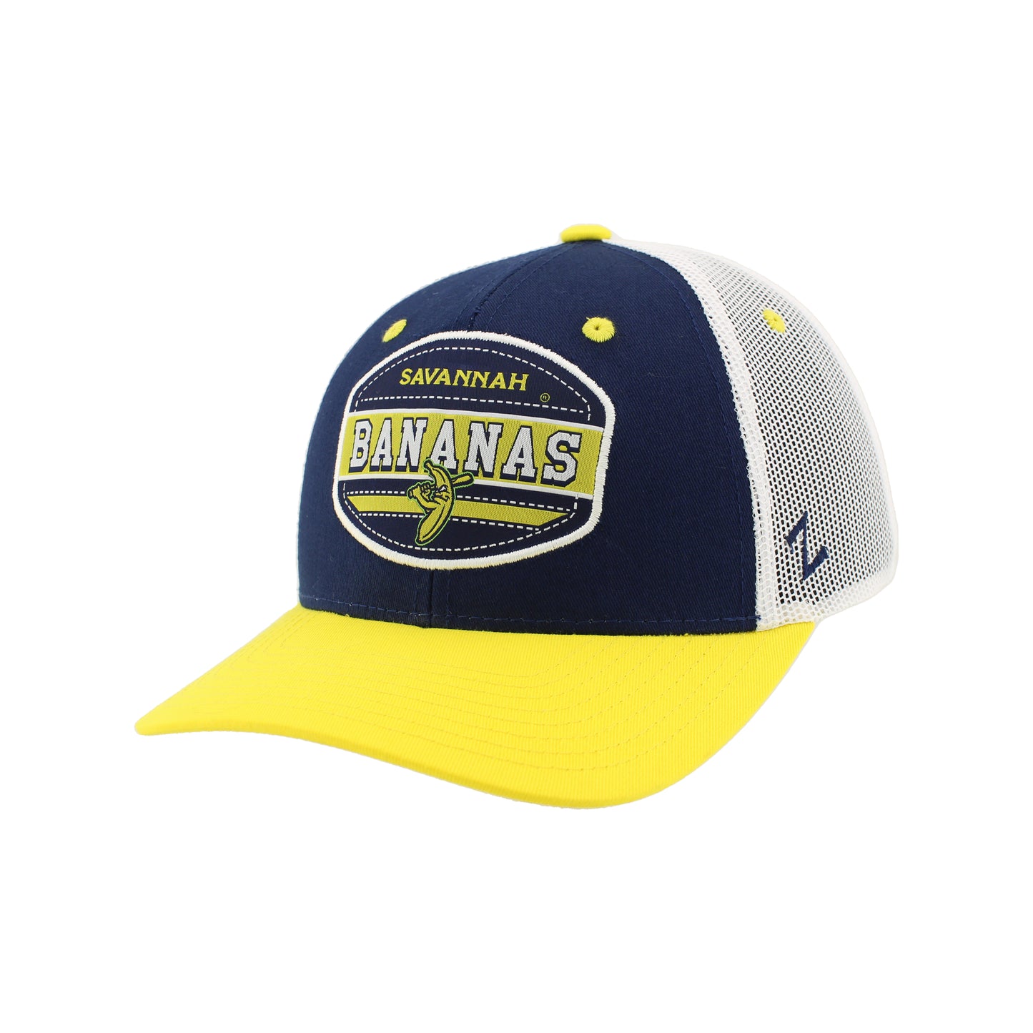 Bananas Zephyr Dakota Patch Adj Hat - Navy/Yellow