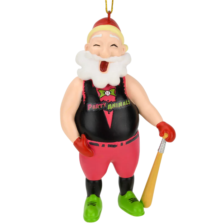 Party Animals Santa Ornament