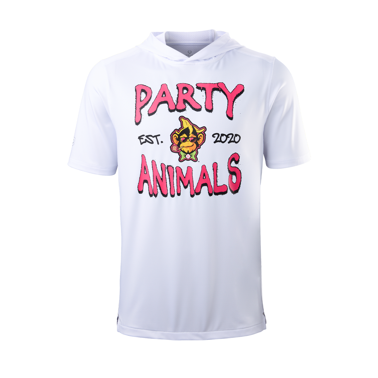 Party Animals EvoShield Crowd SS Tech Tee Hoodie - White