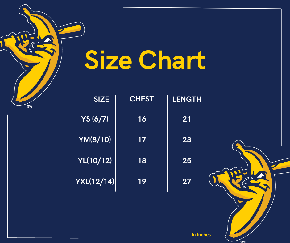 YOUTH Bananas Short Sleeve Go Bananas Tee - Navy