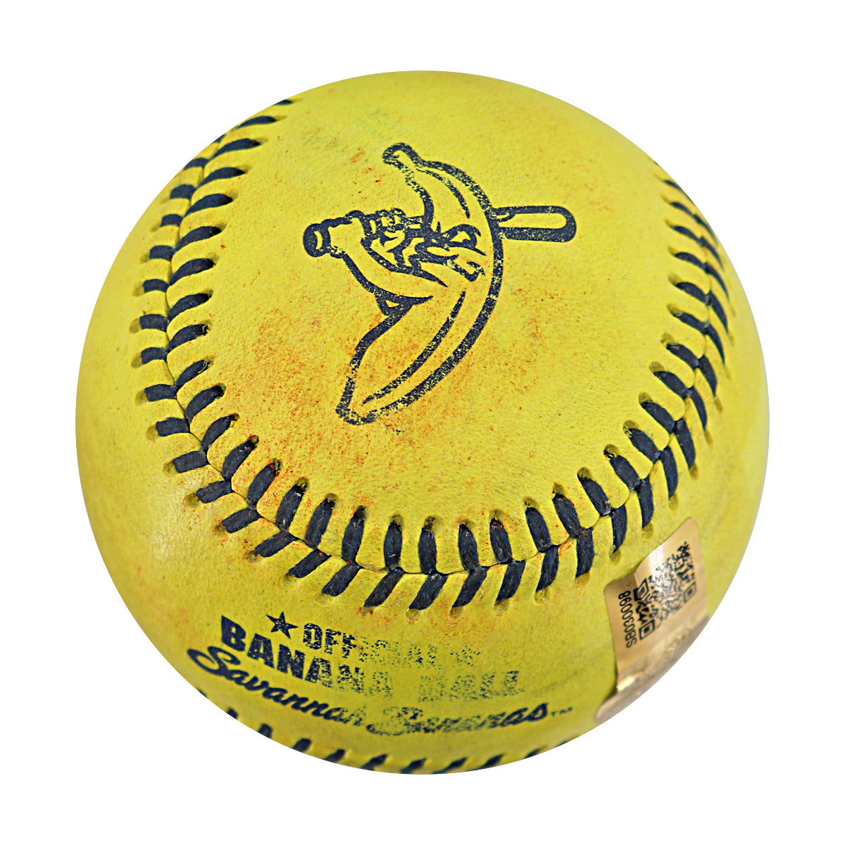 Dustin Baber Party Animals Autographed and Inscribed Game Used Banana Ball from 3/15/25 at Tampa - Bottom 7 Trick Play