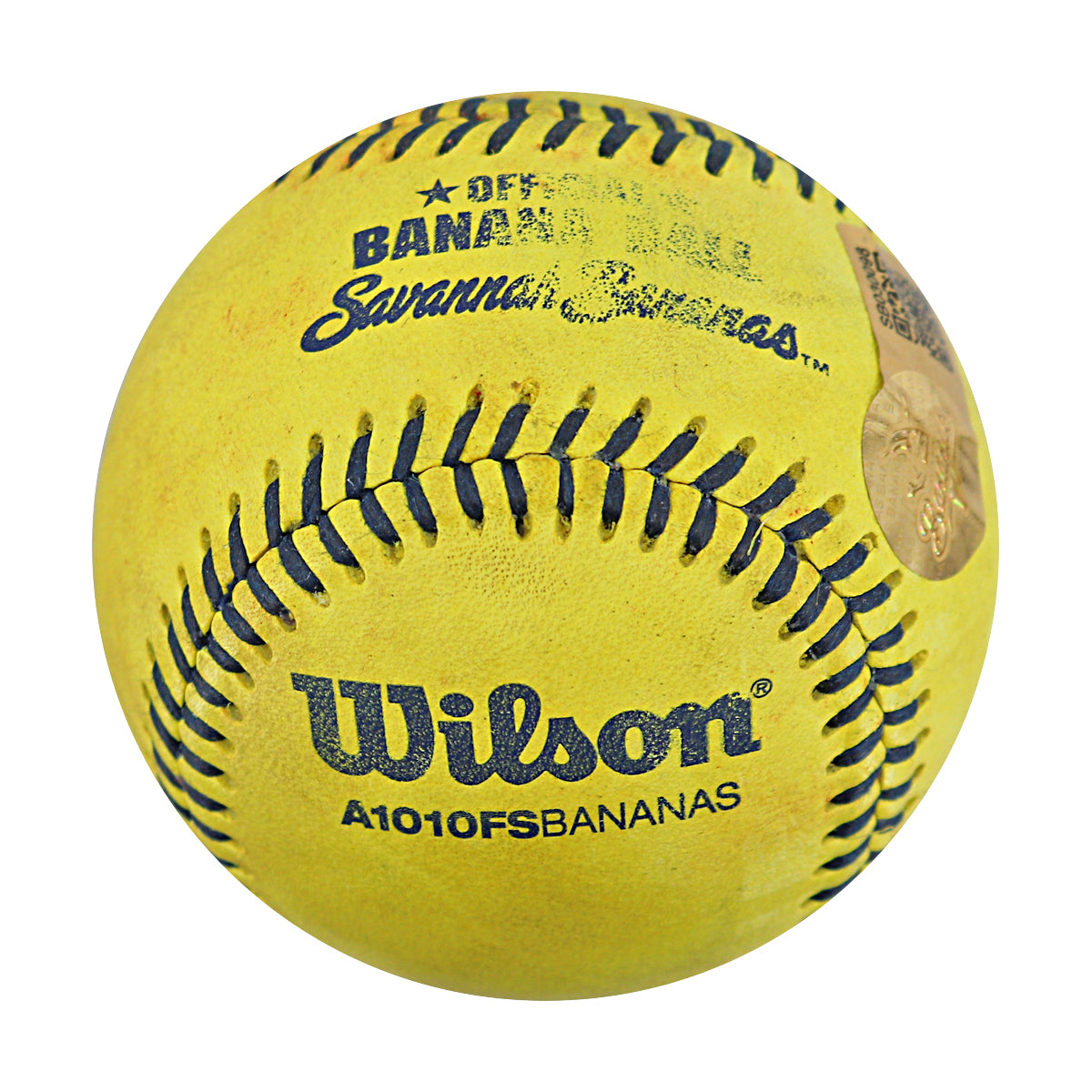 Dustin Baber Party Animals Autographed and Inscribed Game Used Banana Ball from 3/15/25 at Tampa - Bottom 7 Trick Play