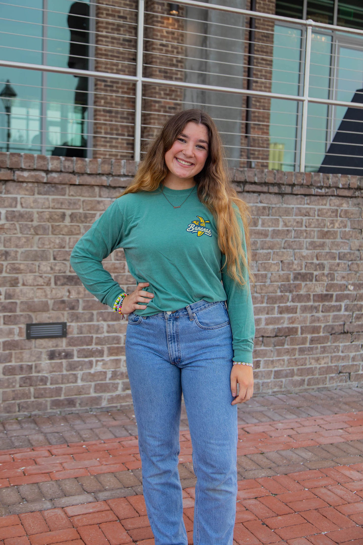 Bananas Comfort Colors Long Sleeve - Green