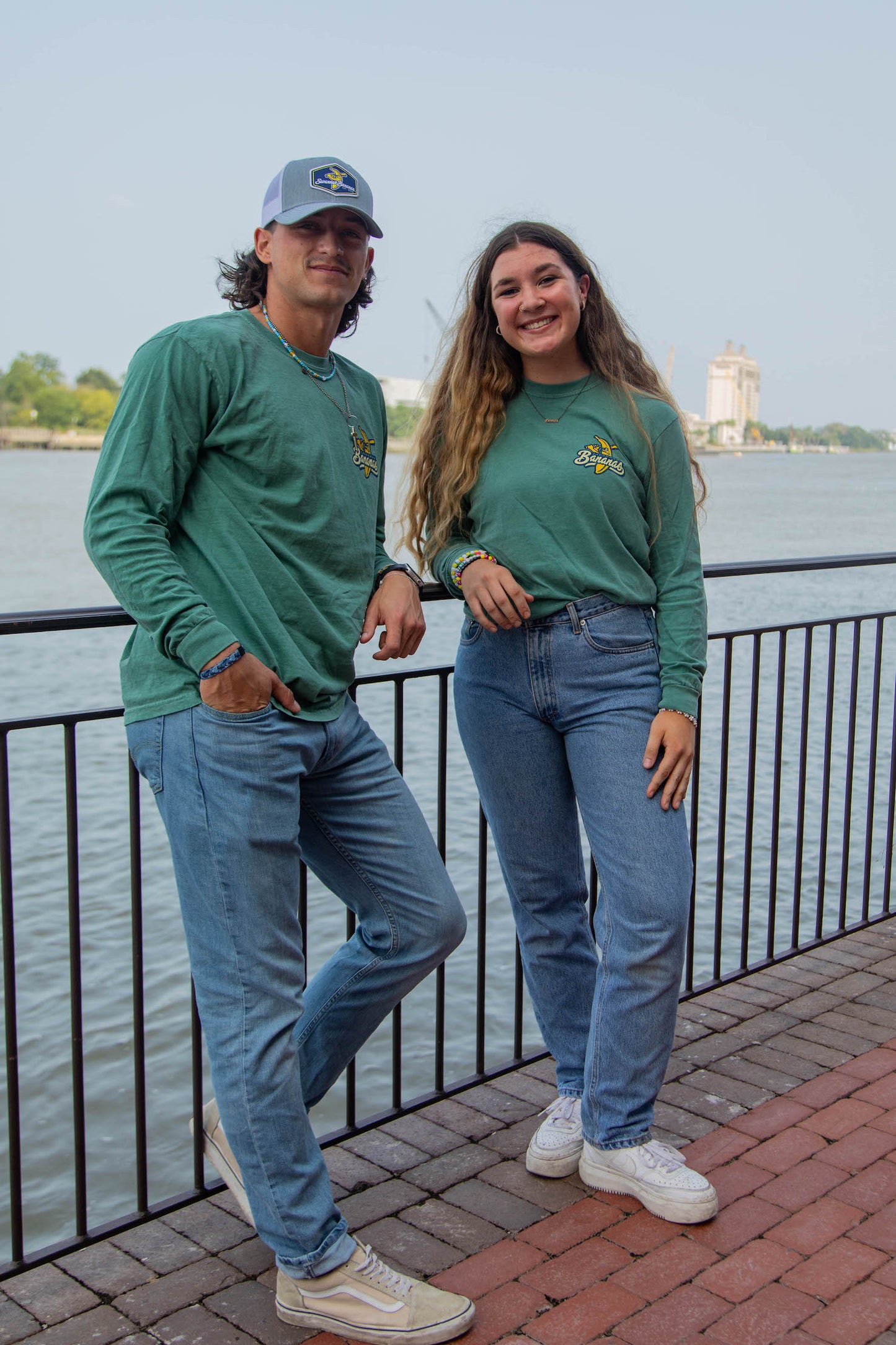 Bananas Comfort Colors Long Sleeve - Green