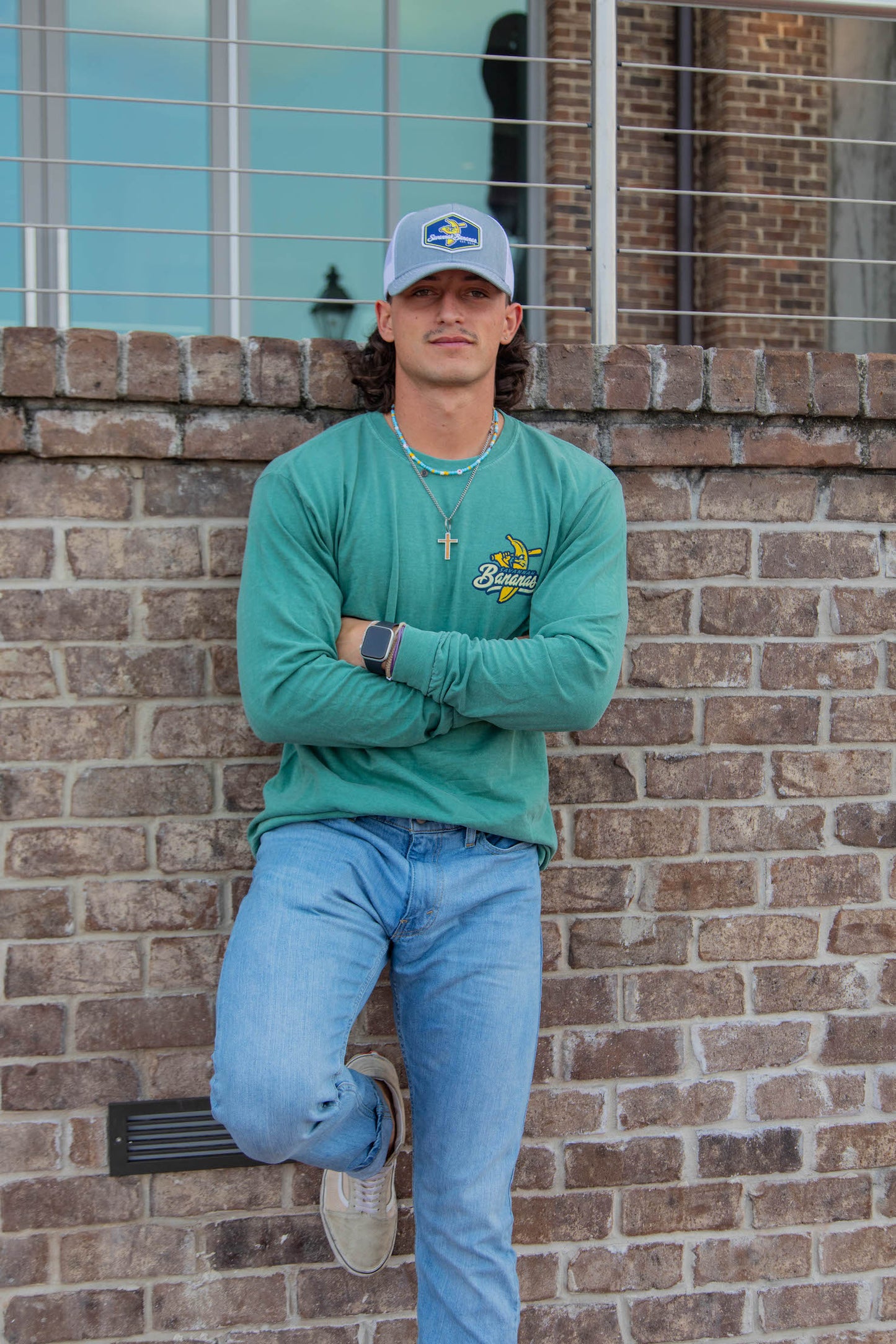 Bananas Comfort Colors Long Sleeve - Green