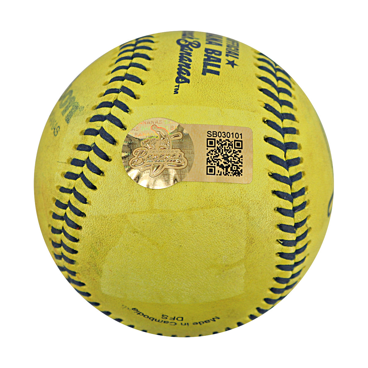 Danny Hosley Savannah Bananas Autographed and Inscribed Game Used Banana Ball from 3/15/25 at Tampa - Showdown Round 1 K