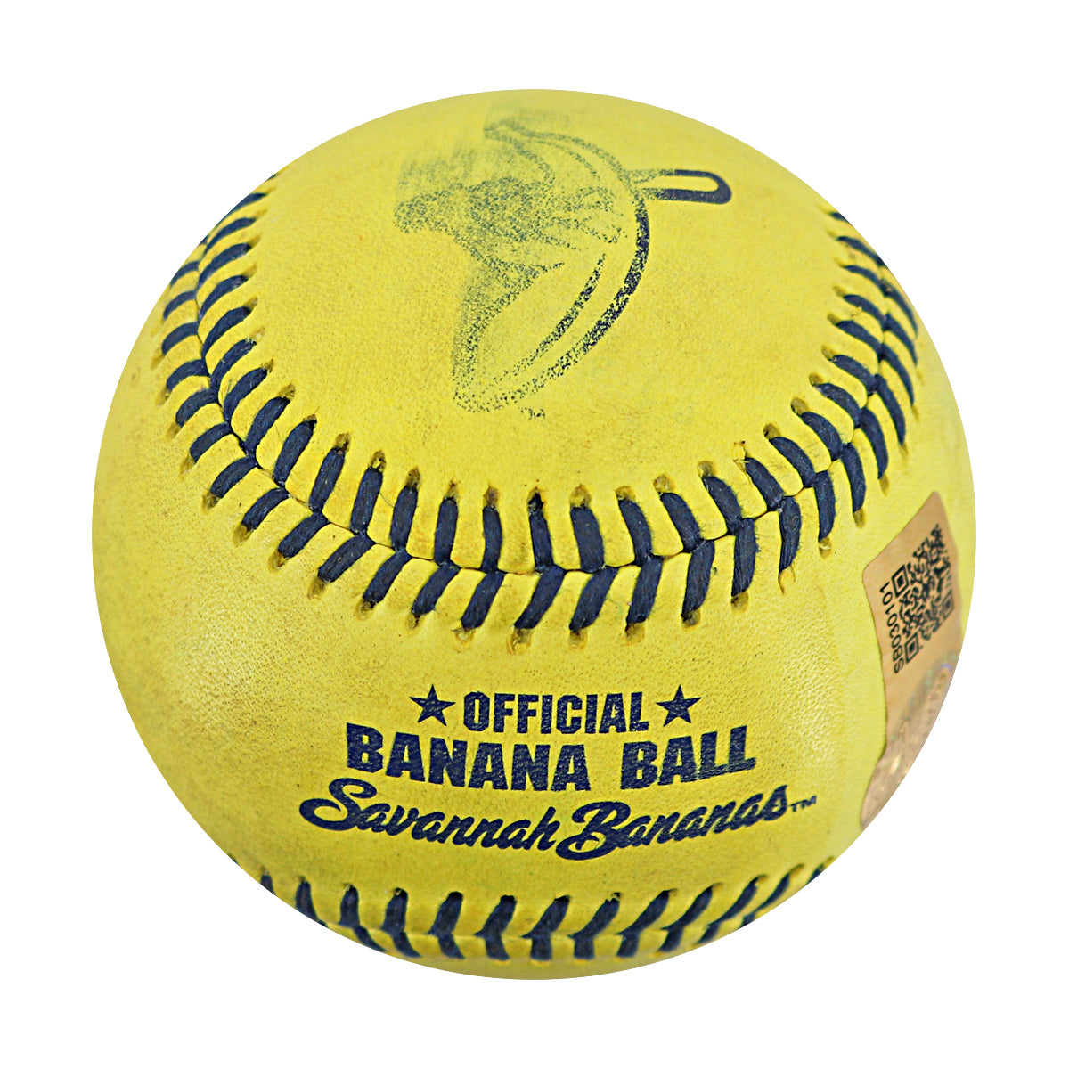 Danny Hosley Savannah Bananas Autographed and Inscribed Game Used Banana Ball from 3/15/25 at Tampa - Showdown Round 1 K