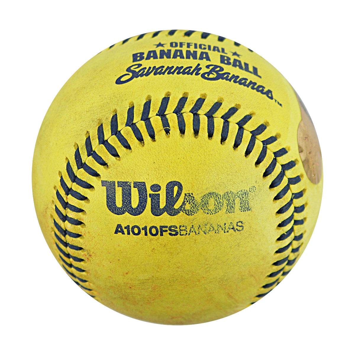 Danny Hosley Savannah Bananas Autographed and Inscribed Game Used Banana Ball from 3/15/25 at Tampa - Showdown Round 1 K