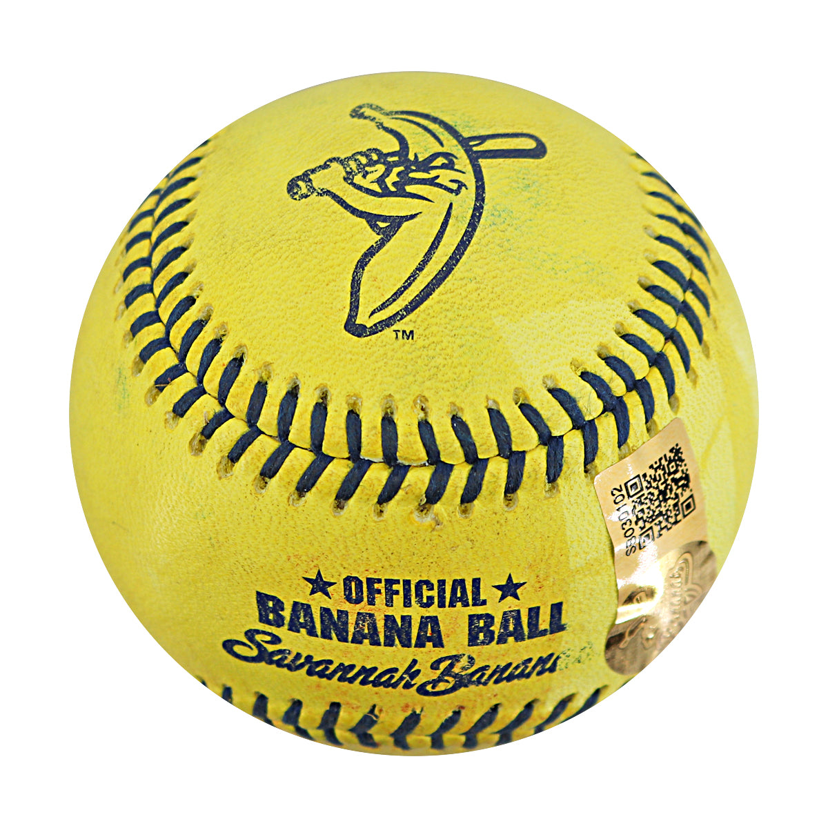 Danny Hosley Savannah Bananas Autographed and Inscribed Game Used Banana Ball from 3/15/25 at Tampa - Showdown Round 2 K