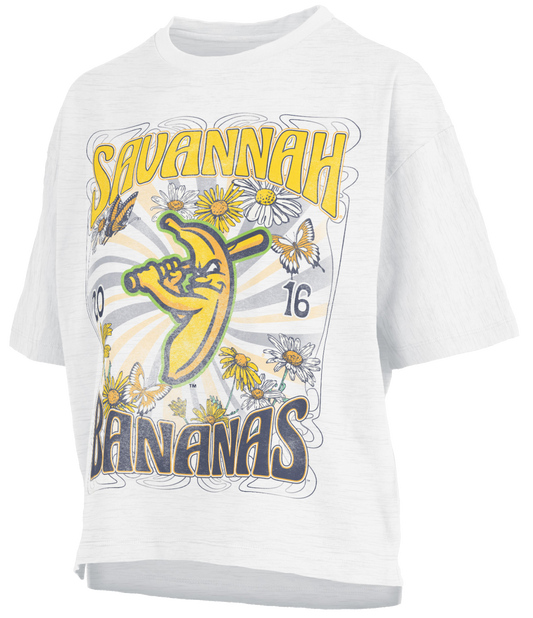WOMEN'S Bananas Short Sleeve Woodstock Crop Tee