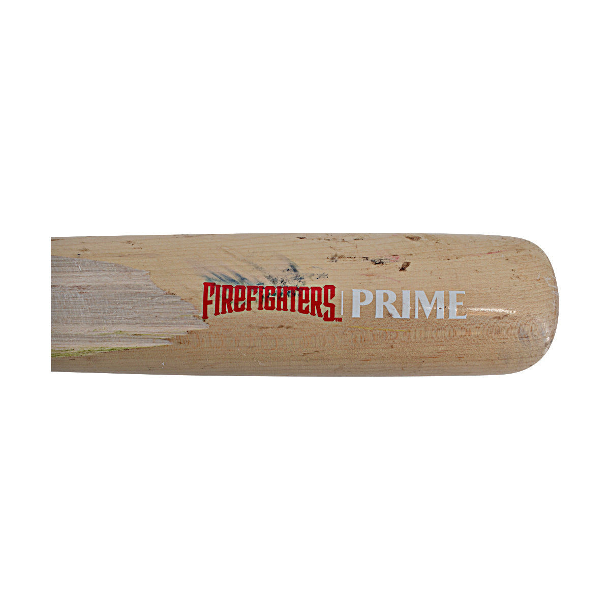 Zach Bridges Autographed Broken Piece of 2024 Game Used Firefighters Bat