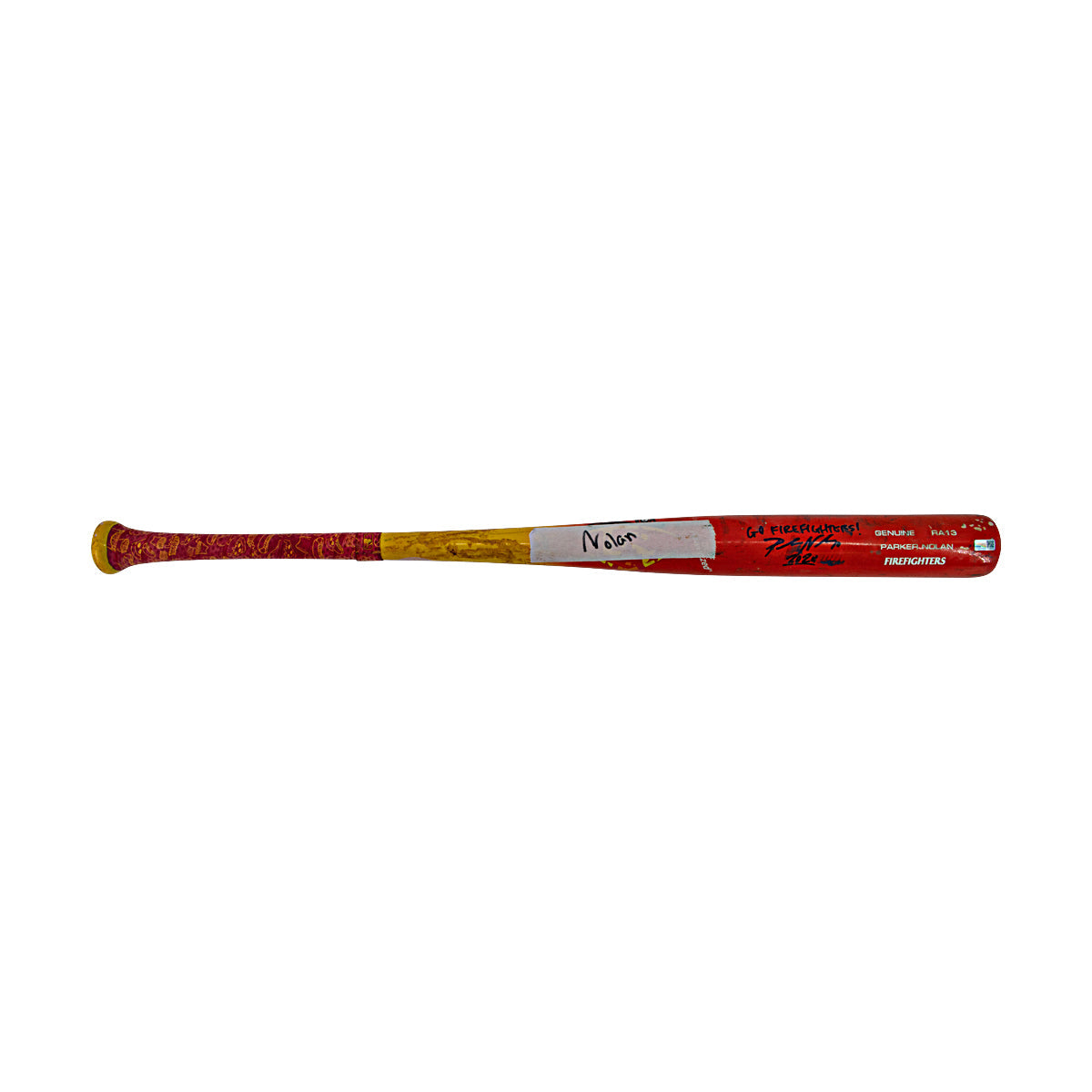 Parker Nolan Autographed and Inscribed 2024 Game Used Firefighters Bat