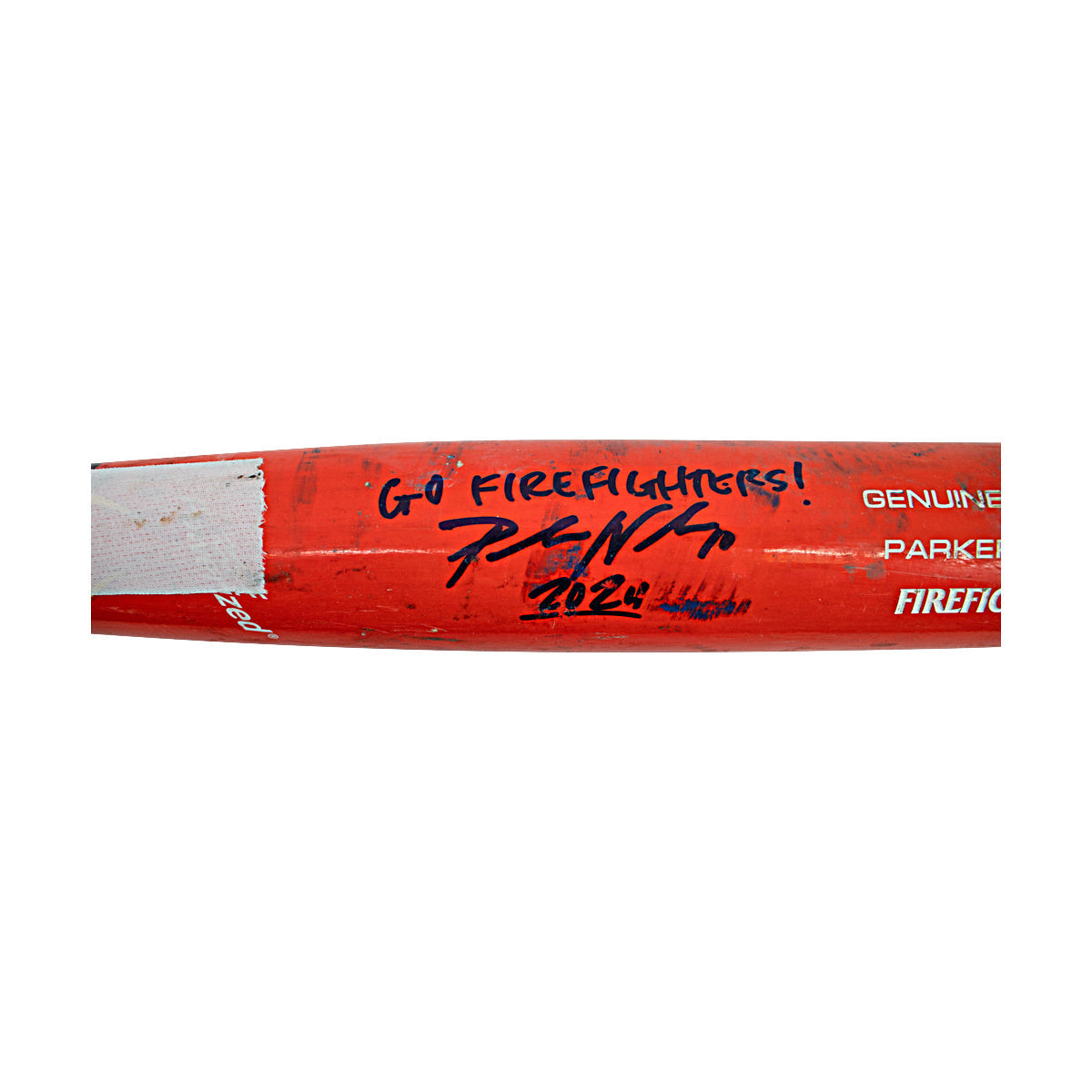 Trey Vanderpool Autographed and Inscribed 2024 Game Model Firefighters Bat