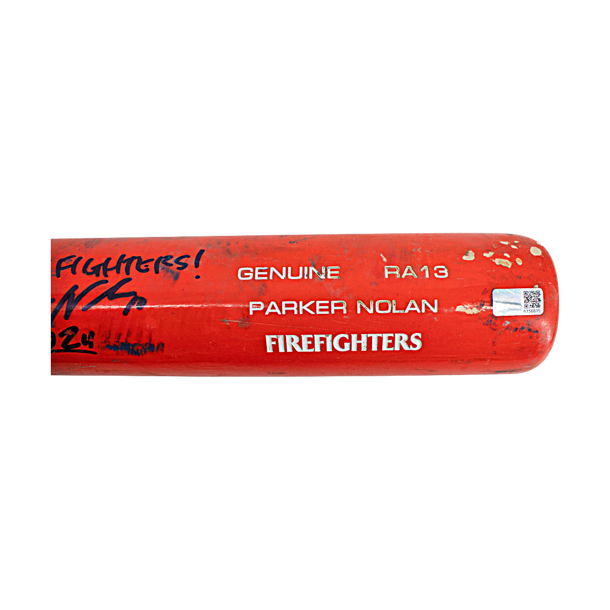 Trey Vanderpool Autographed and Inscribed 2024 Game Model Firefighters Bat