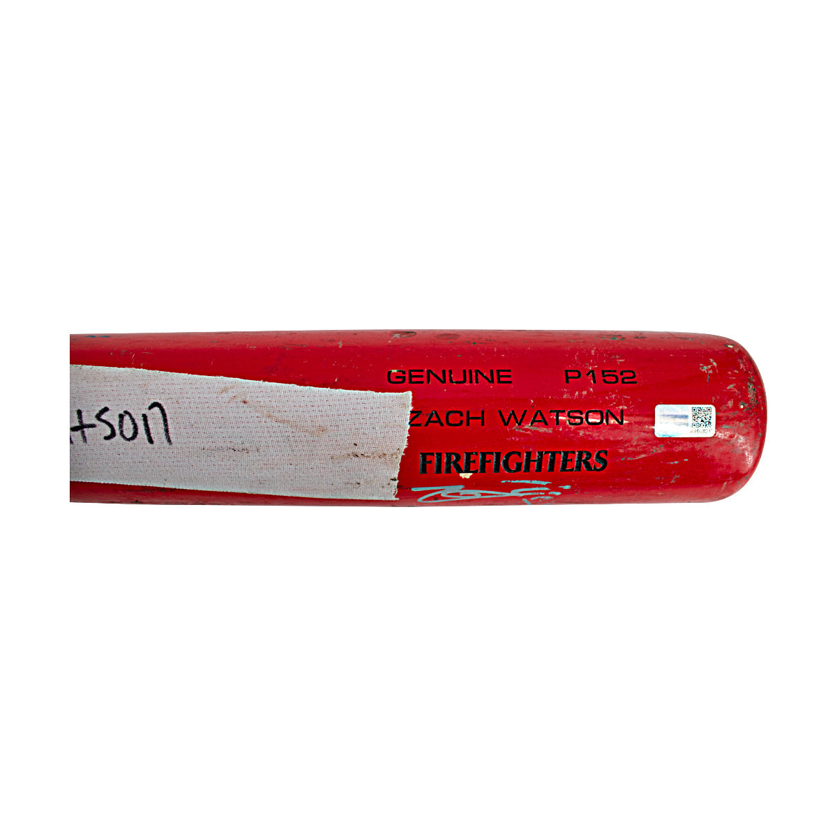Zach Watson Autographed and Inscribed 2024 Game Used Firefighters Bat