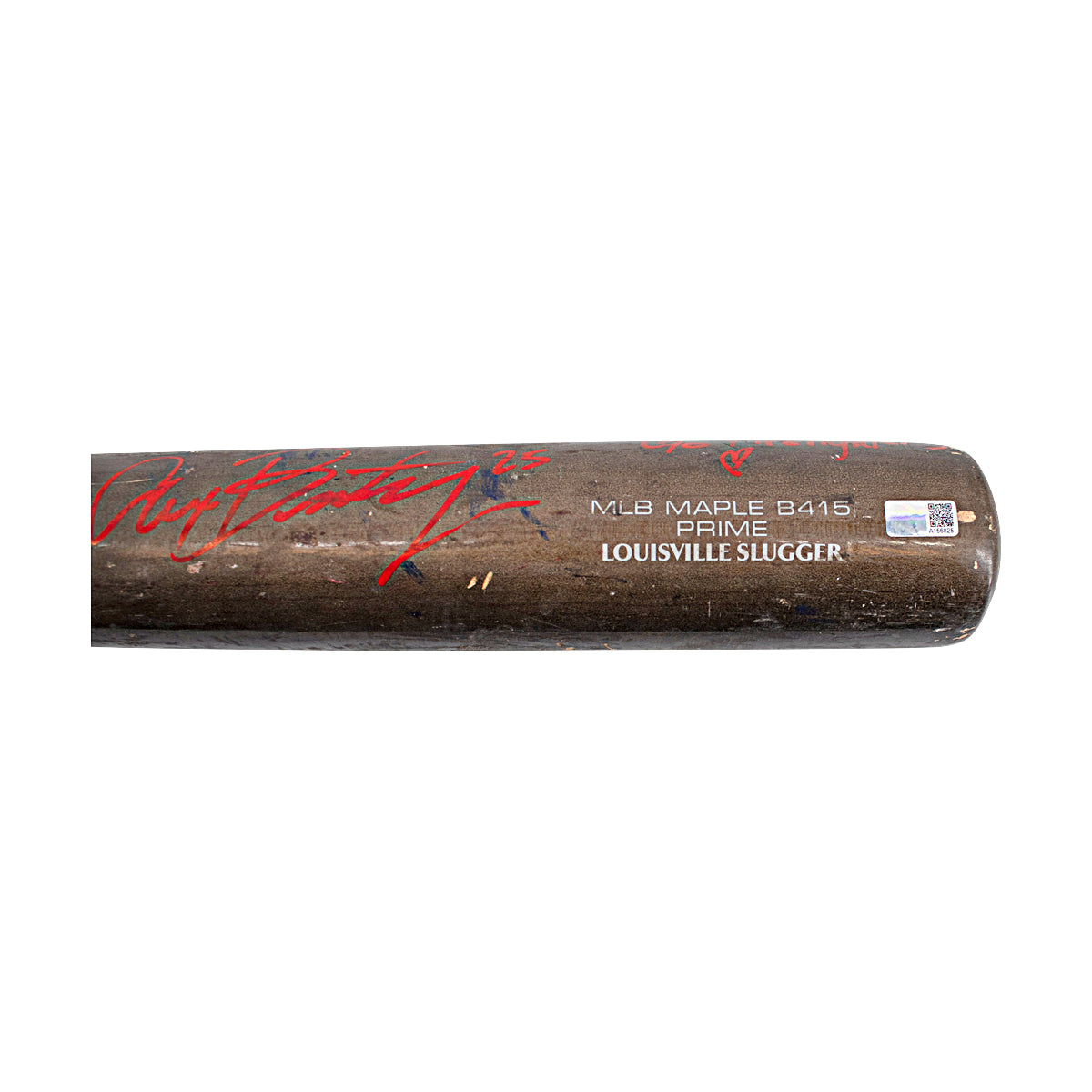Alex Bentley Autographed and Inscribed 2024 Game Used Firefighters Bat