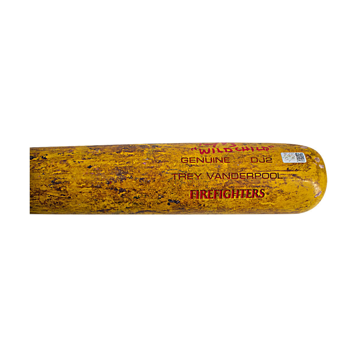 Trey Vanderpool Autographed and Inscribed 2024 Game Used Firefighters Bat