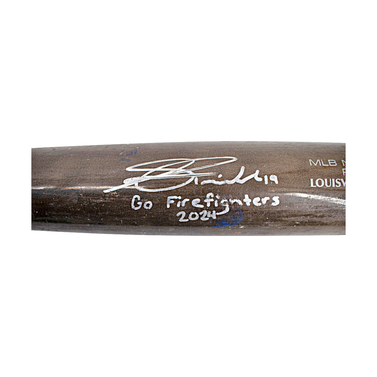 South Trimble Autographed and Inscribed 2024 Game Used Firefighters Bat