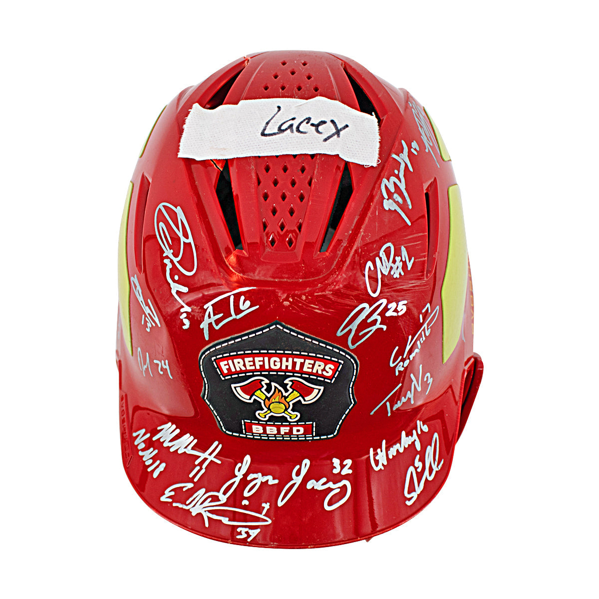 Firefighters 2024 Team Signed Game Used Helmet - Logan Lacey Helmet