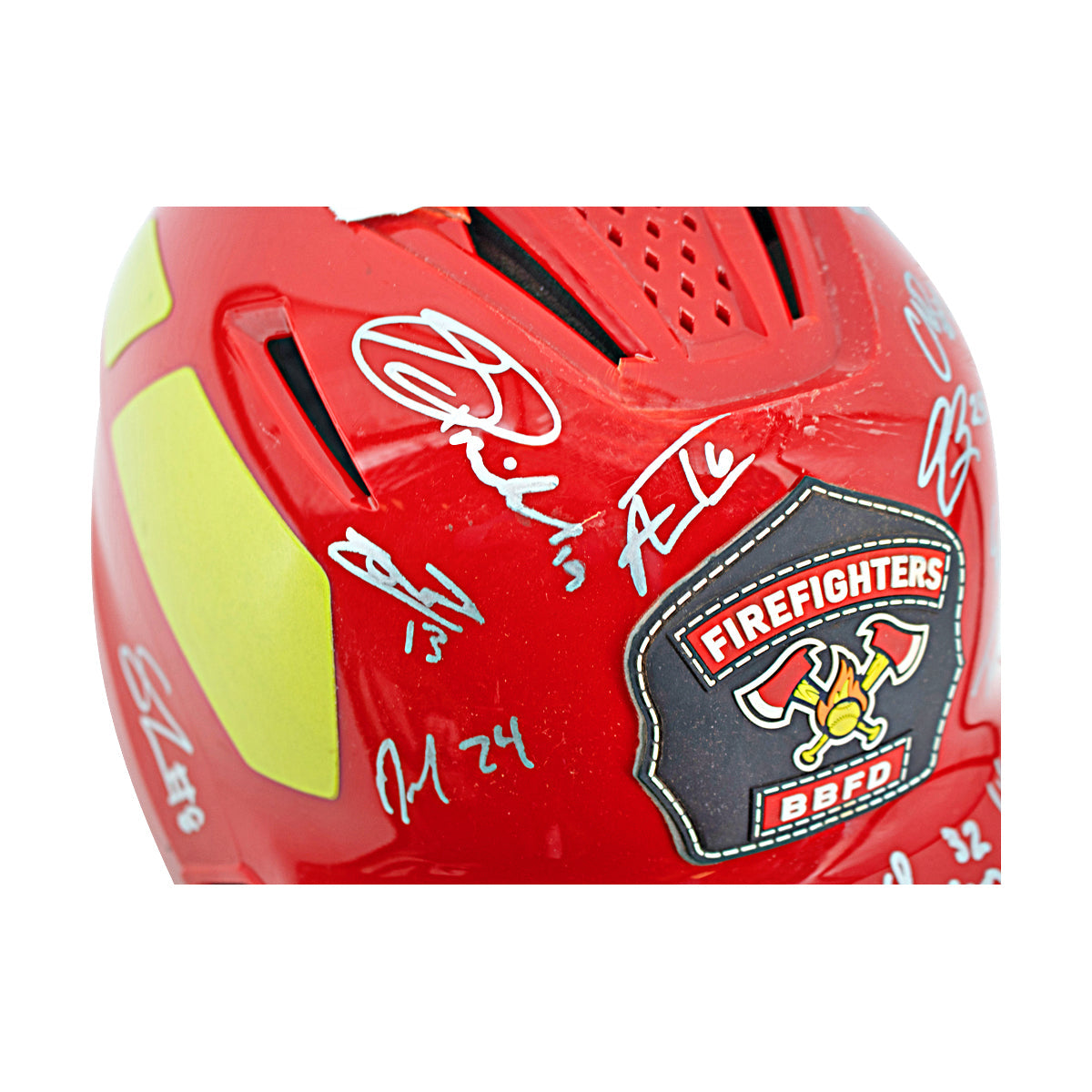 Firefighters 2024 Team Signed Game Used Helmet - Logan Lacey Helmet