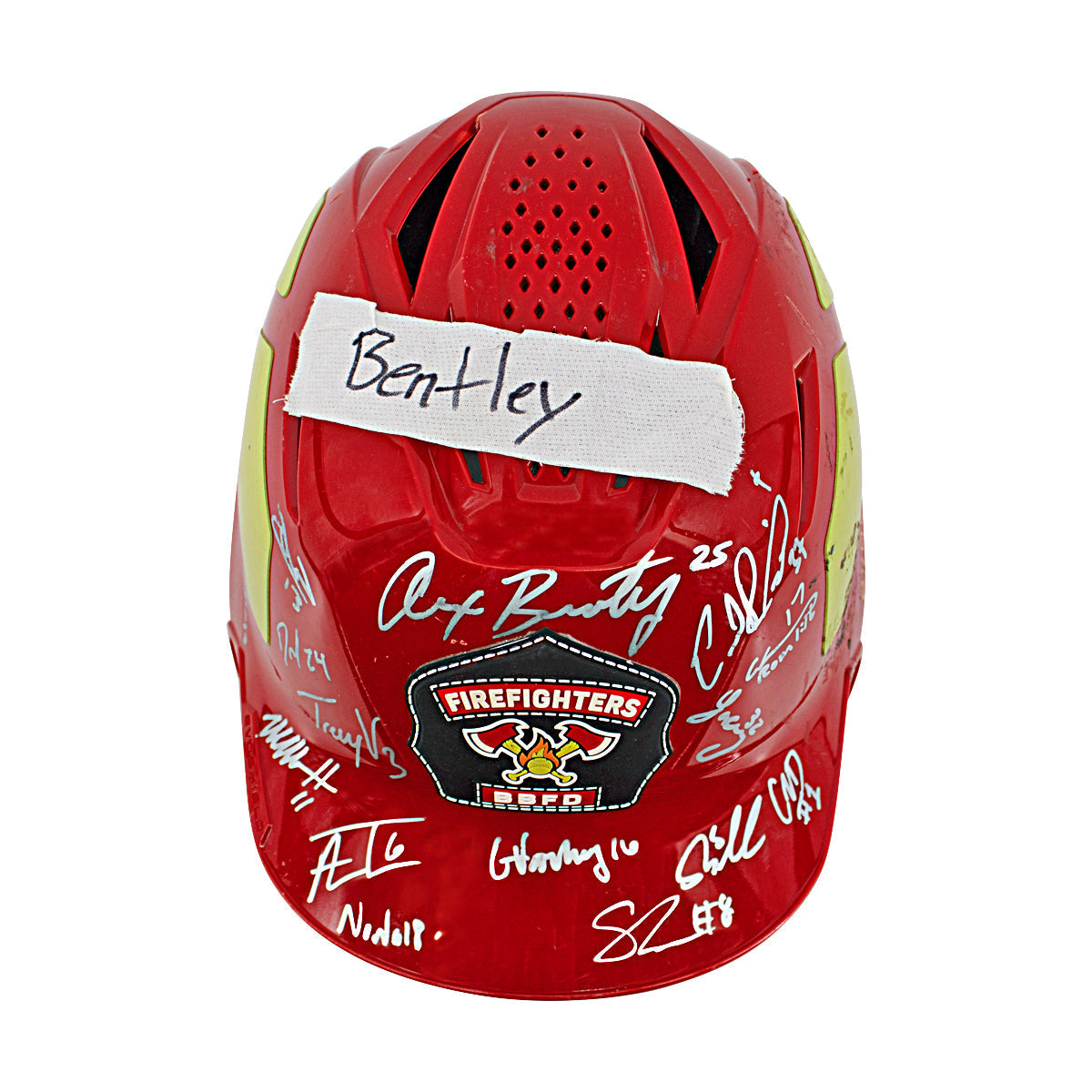 Firefighters 2024 Team Signed Game Used Helmet - Alex Bentley Helmet