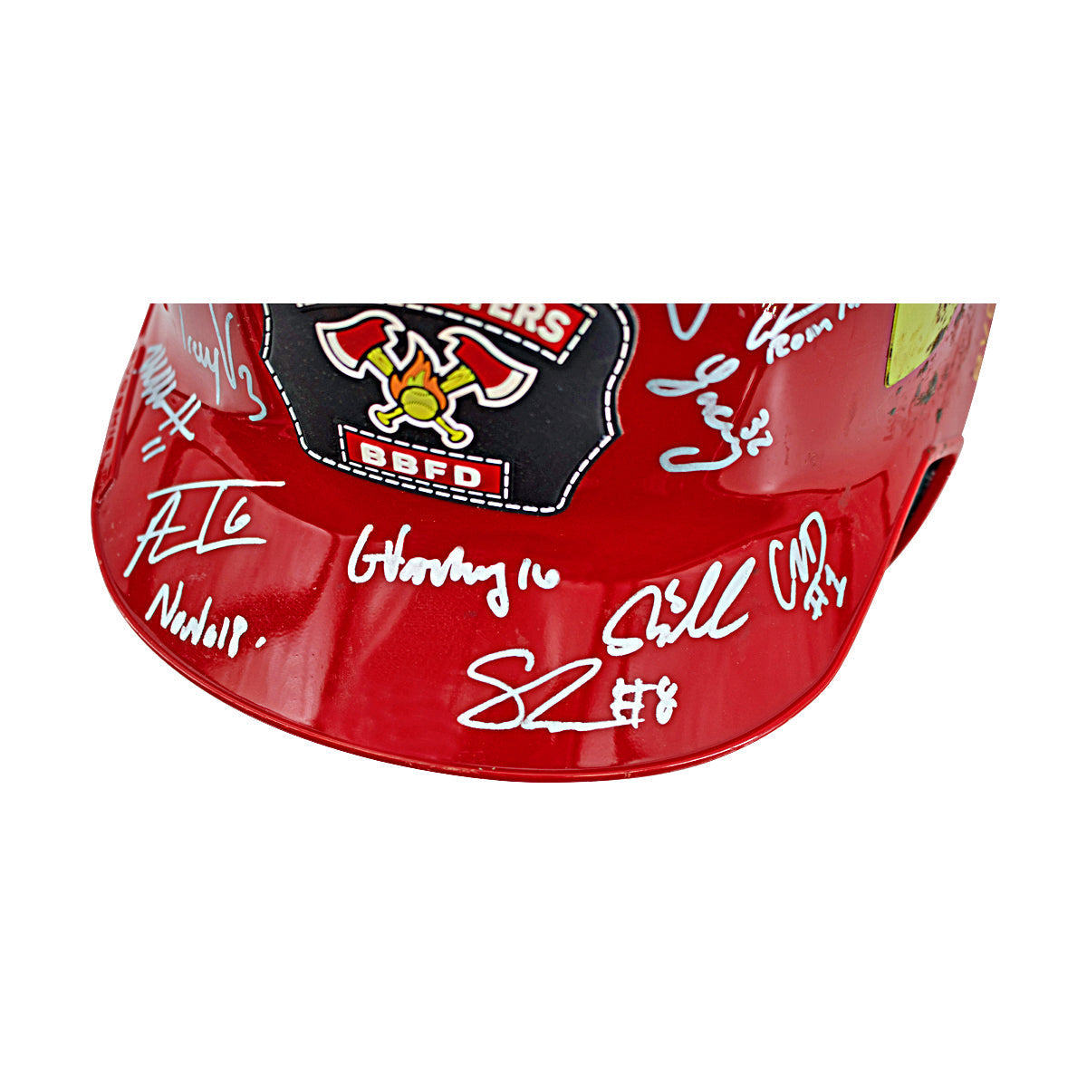 Firefighters 2024 Team Signed Game Used Helmet - Alex Bentley Helmet