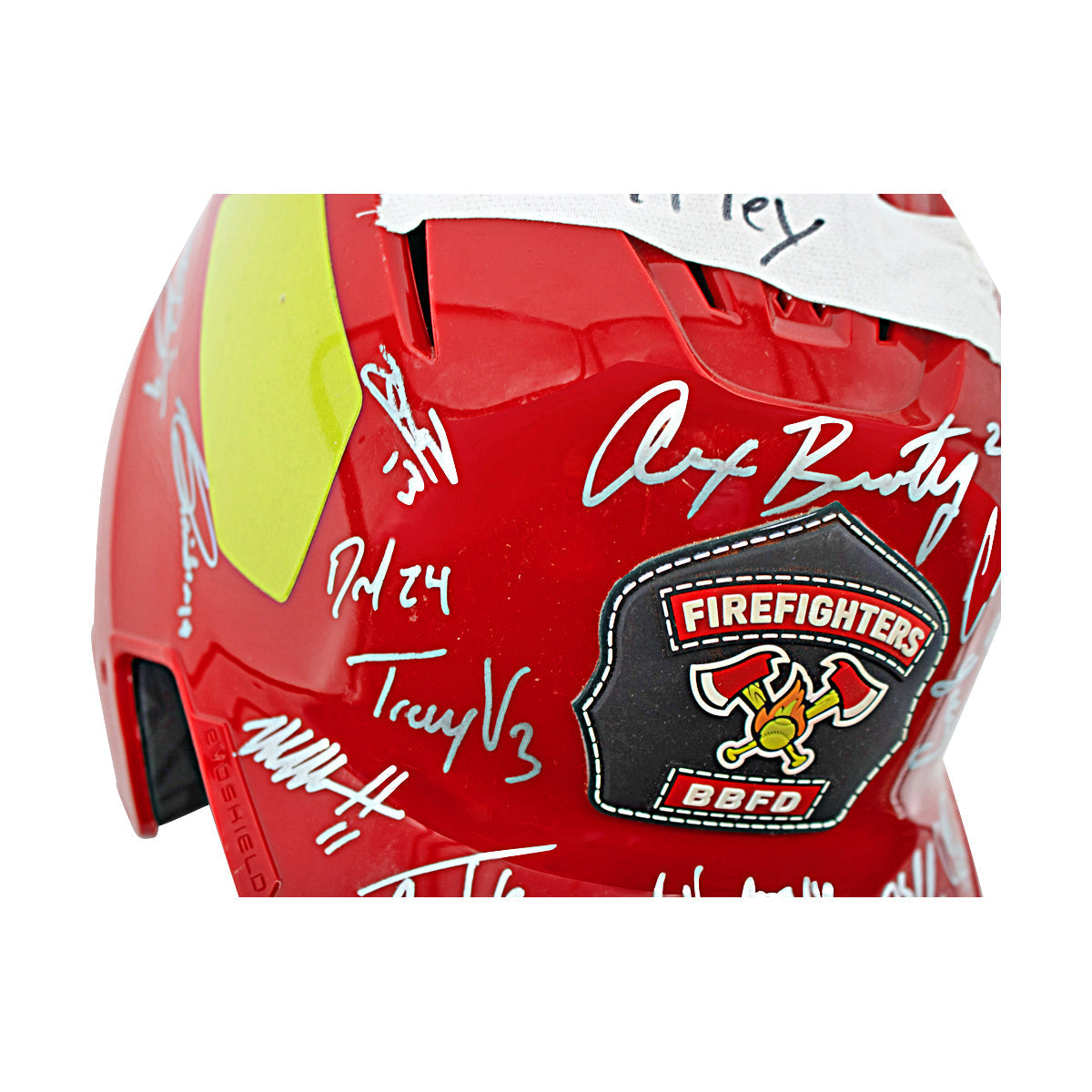 Firefighters 2024 Team Signed Game Used Helmet - Alex Bentley Helmet