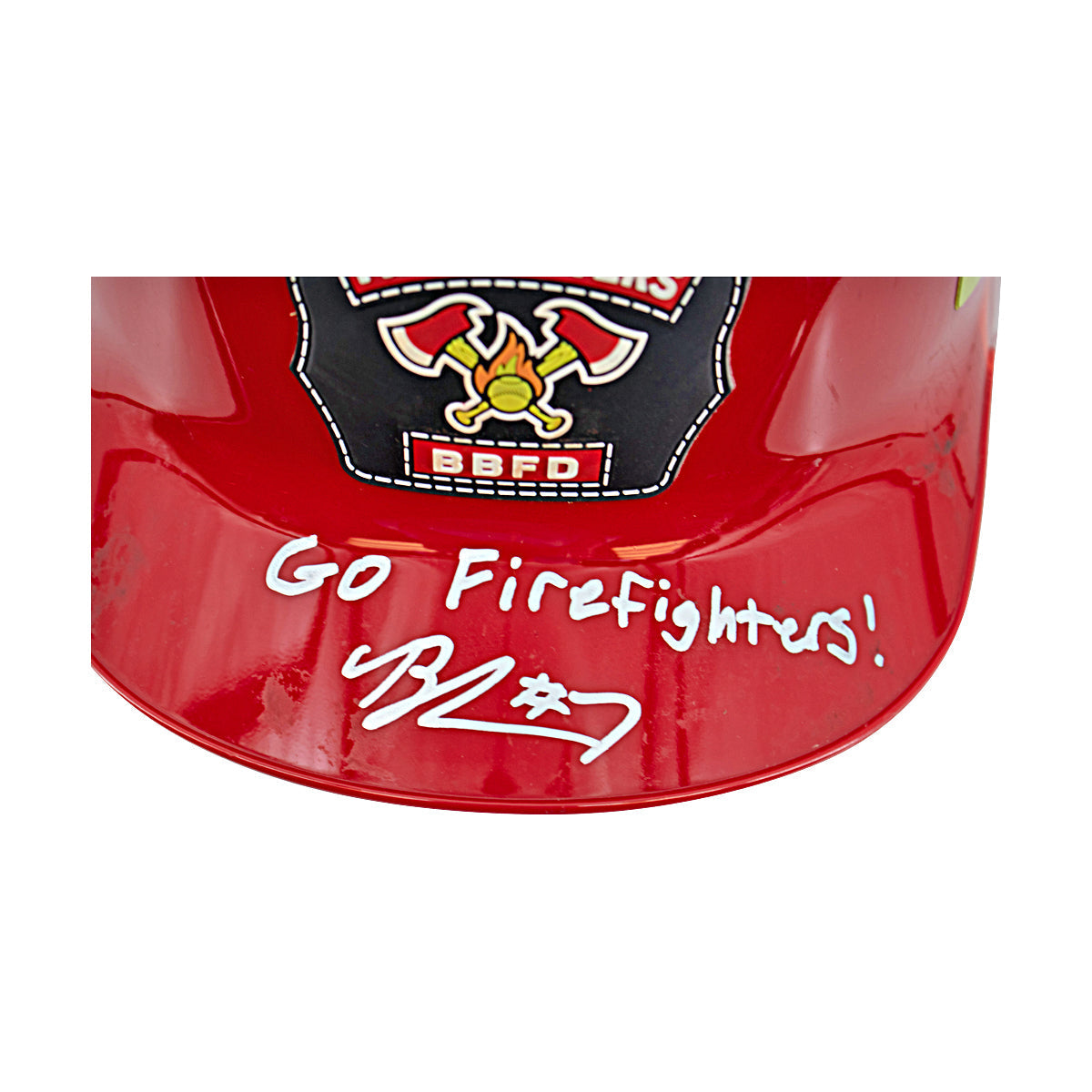 Blaine McIntosh Autographed and Inscribed 2024 Game Worn Firefighters Helmet - Rare!