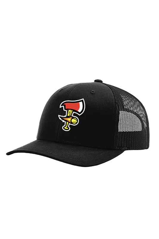 YOUTH Firefighters Richardson 112 Adjustable Trucker Hat - Black