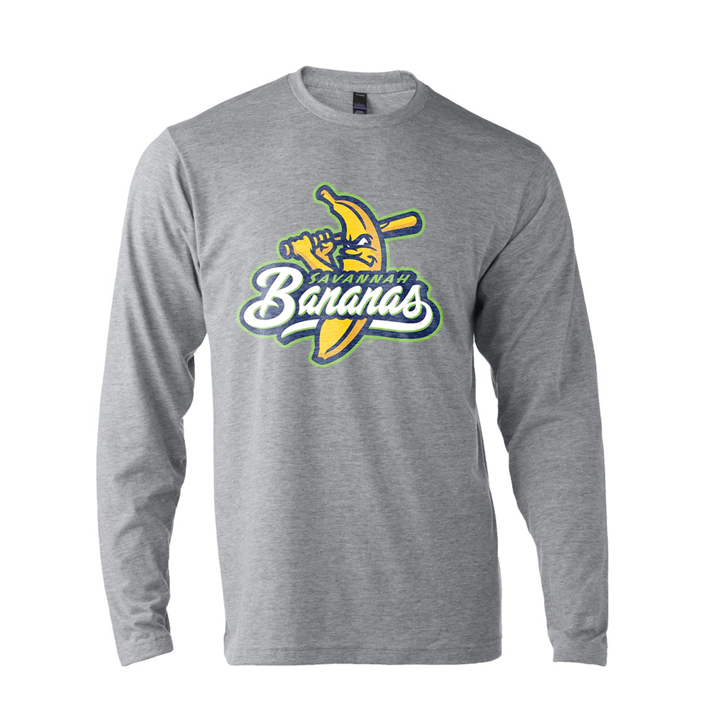 Bananas Long Sleeve Primary Logo Tee - Heather Gray