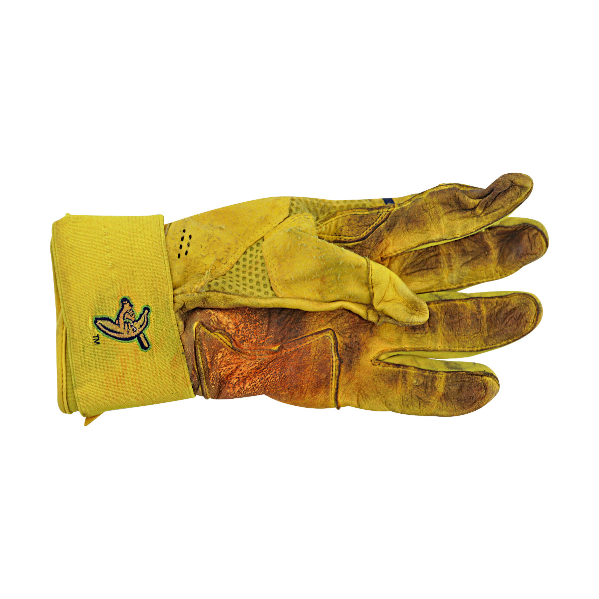 KJ Jackson Savannah Bananas Autographed Inscribed 'GU 2025' Game Worn Pair of Batting Gloves