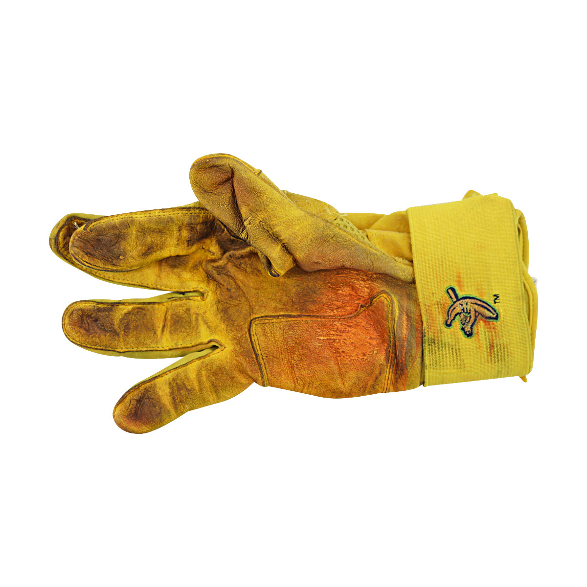 KJ Jackson Savannah Bananas Autographed Inscribed 'GU 2025' Game Worn Pair of Batting Gloves