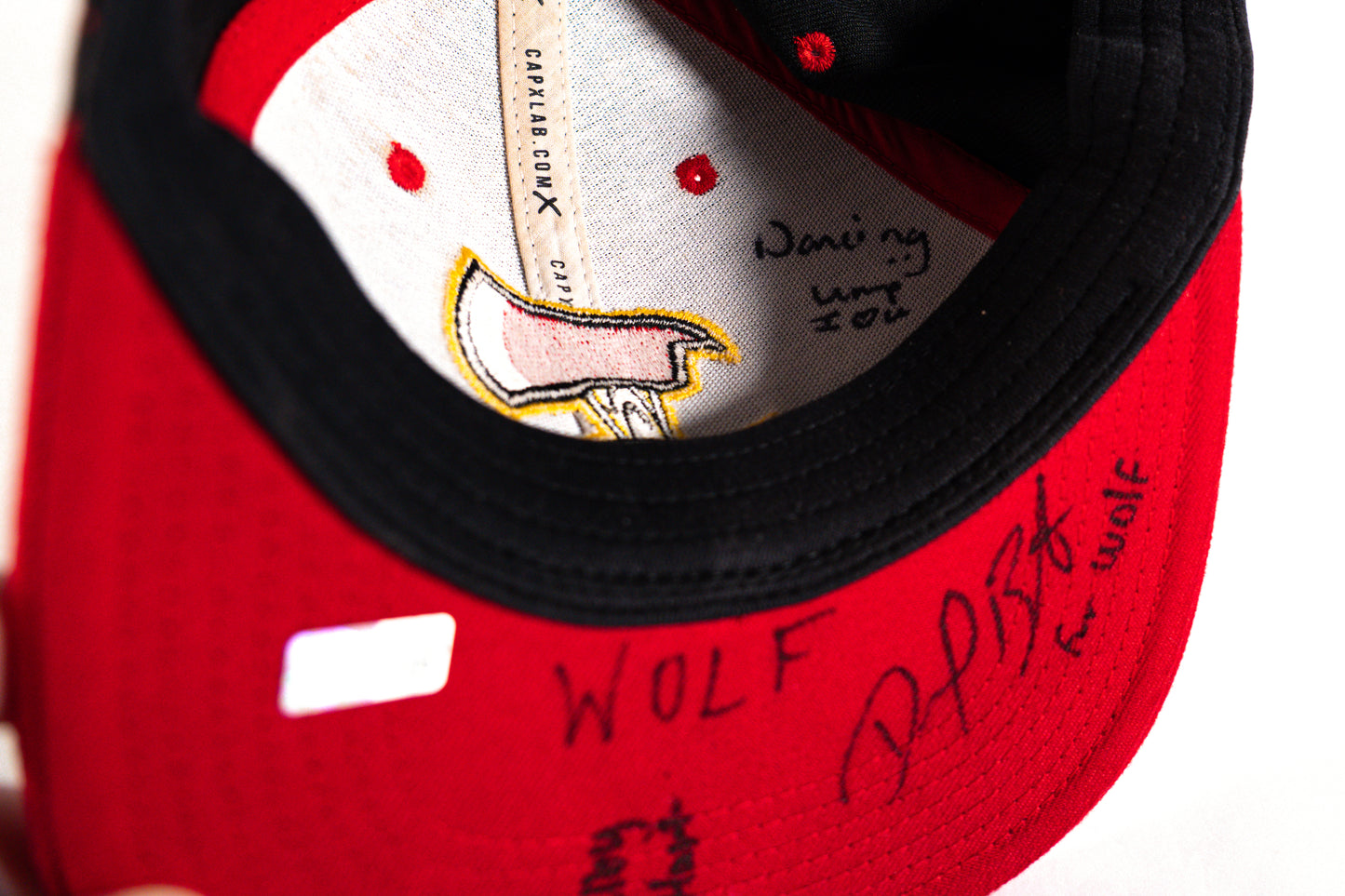 Matt Wolf Signed & Game Worn Official Firefighters Game Hat