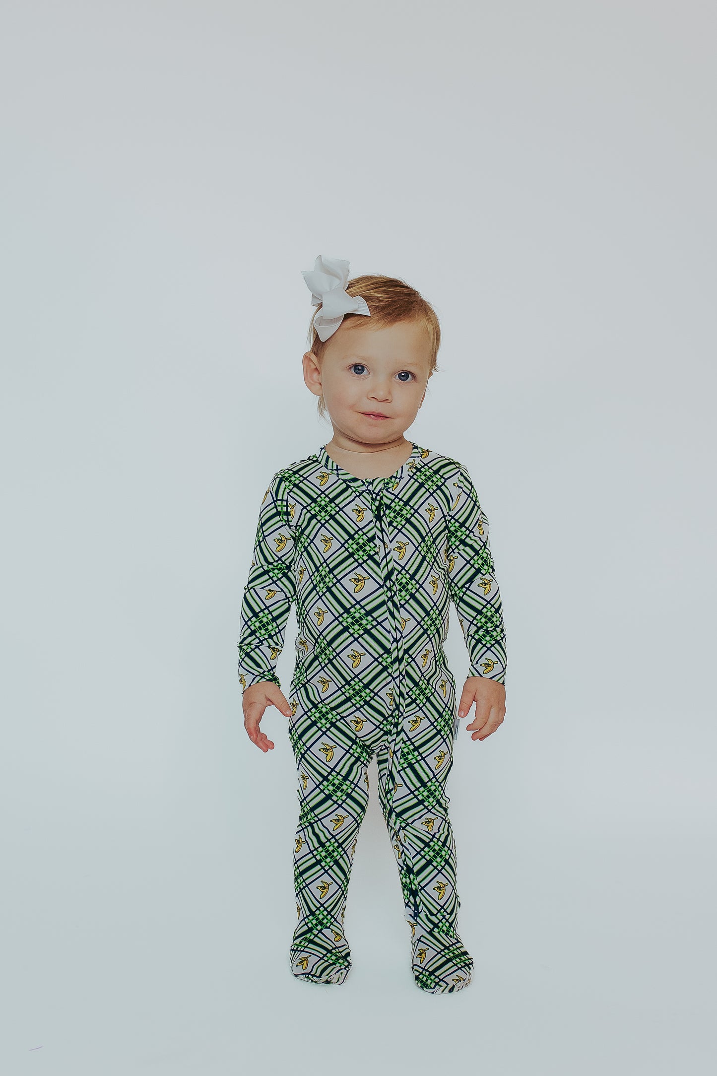 INFANT/TODDLER Bananas Double Zip Footie Pajamas - Plaid