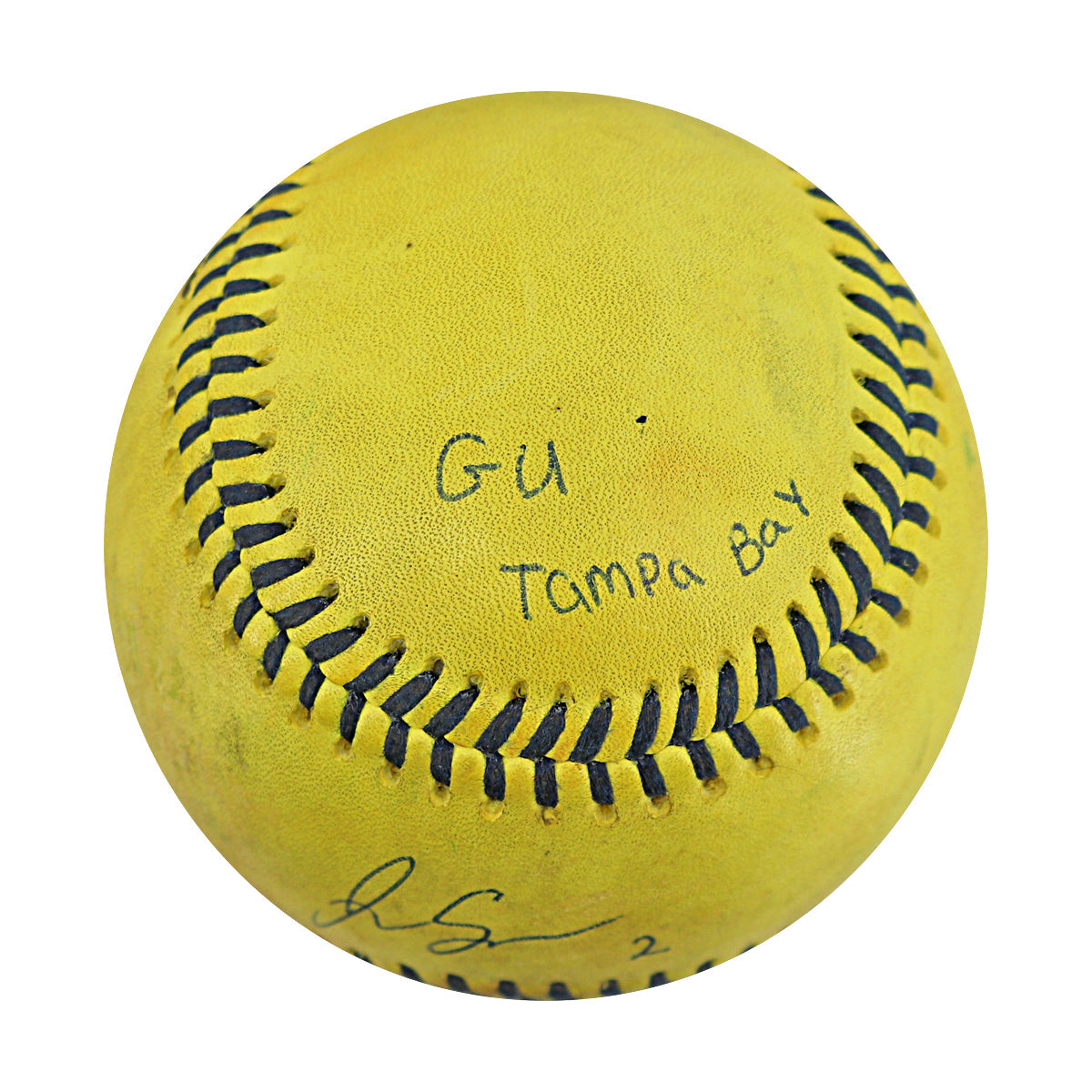 Jason Swan Party Animals Autographed and Inscribed Game Used Banana Ball from 3/15/25 at Tampa - Top 4 Foul Ball