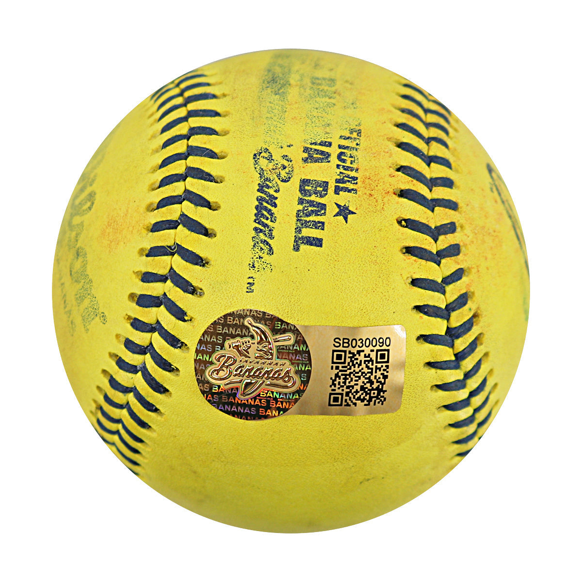 Jason Swan Party Animals Autographed and Inscribed Game Used Banana Ball from 3/15/25 at Tampa - Top 4 Foul Ball