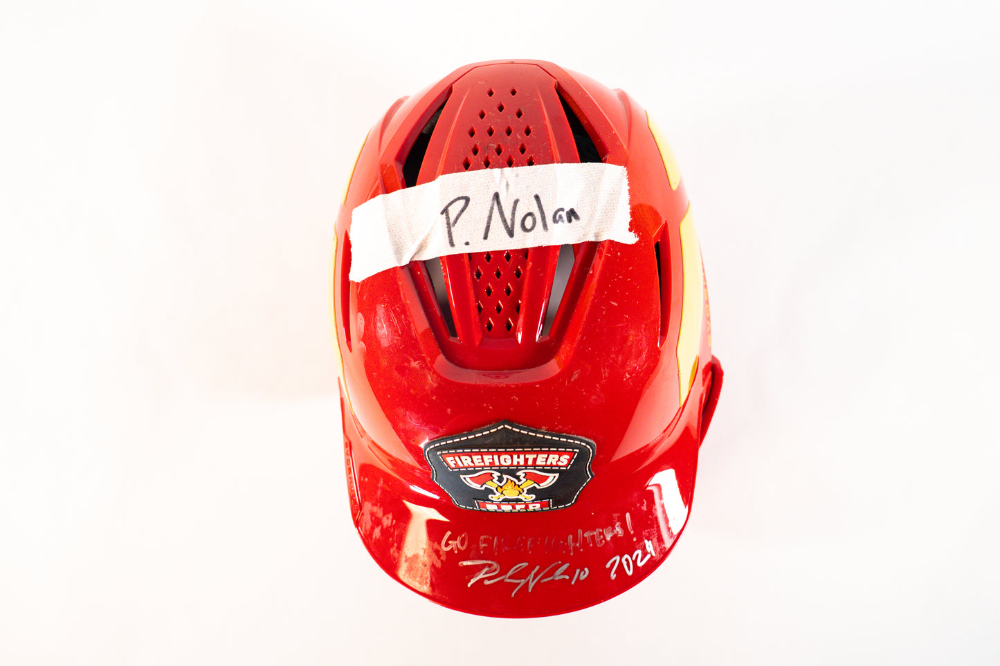Parker Nolan #10 Autographed 2024 Game Worn Firefighters Helmet
