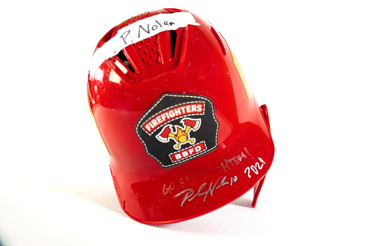 Parker Nolan #10 Autographed 2024 Game Worn Firefighters Helmet