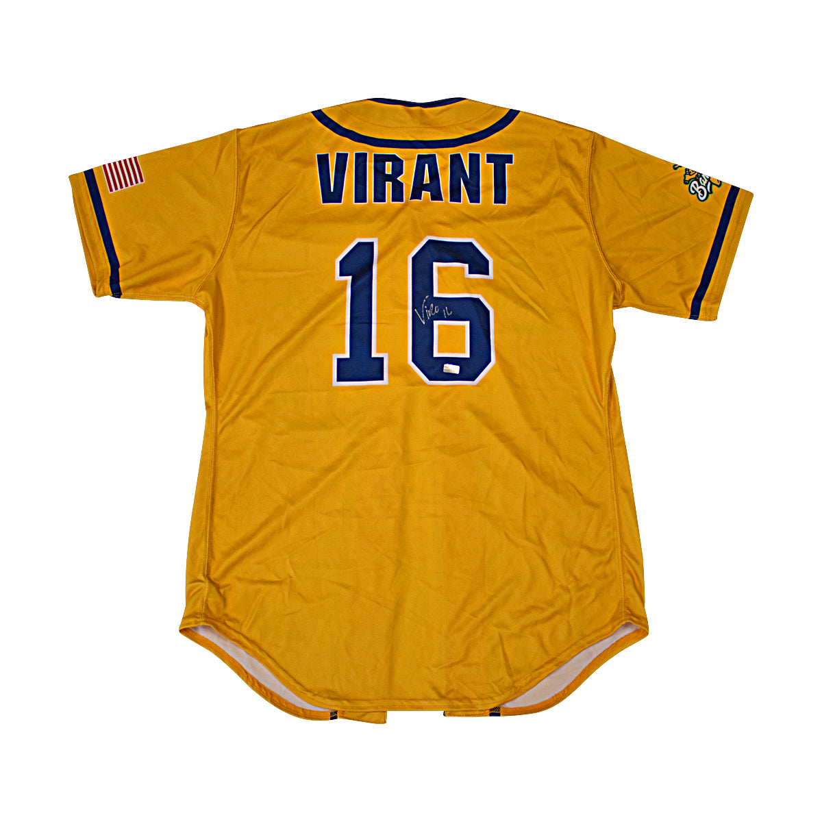 Adam Virant Autographed Game Worn Savannah Bananas Jersey from Fenway Park Game on 6/8/2024