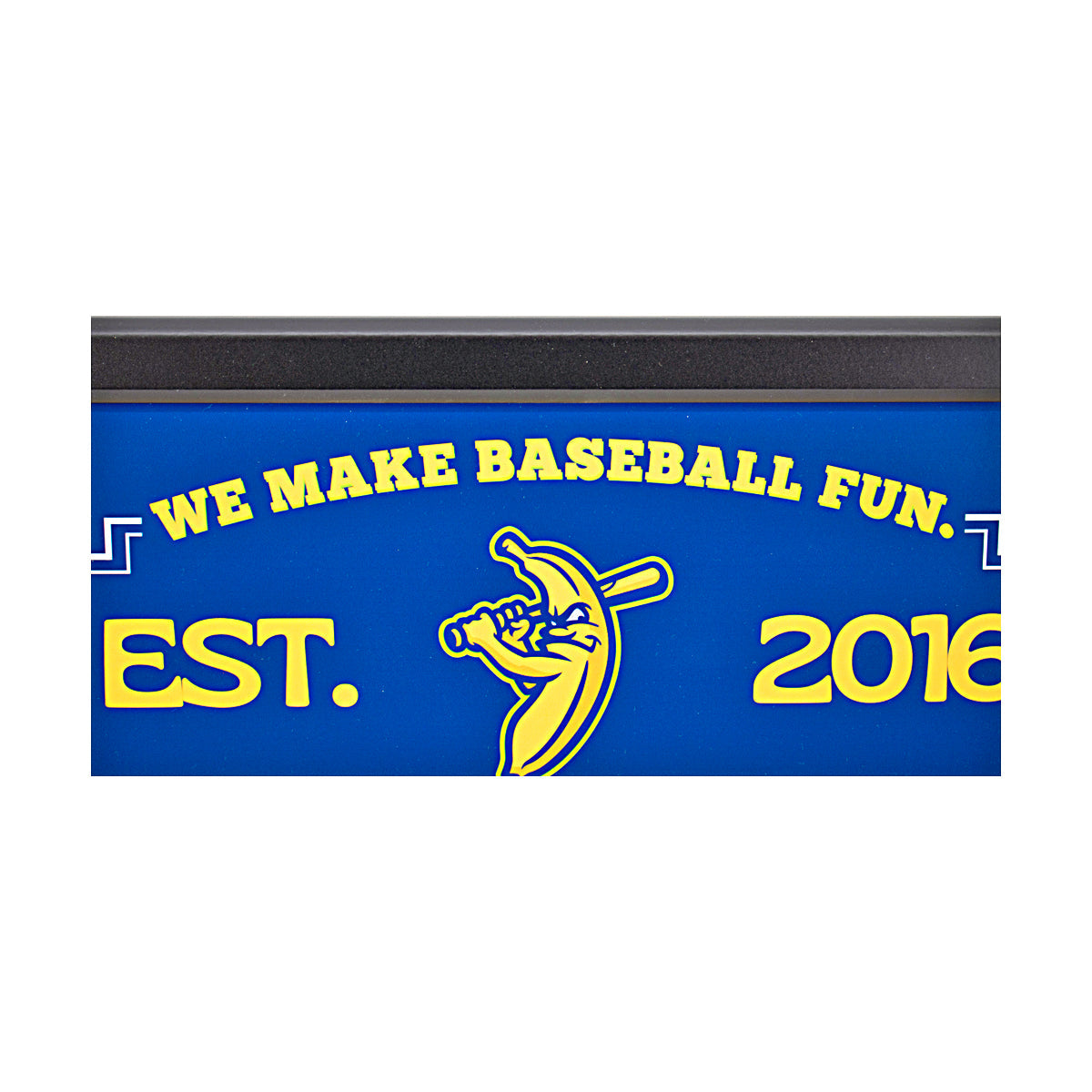 Savannah Bananas Framed We Make Baseball Fun Sign - 12"x22"
