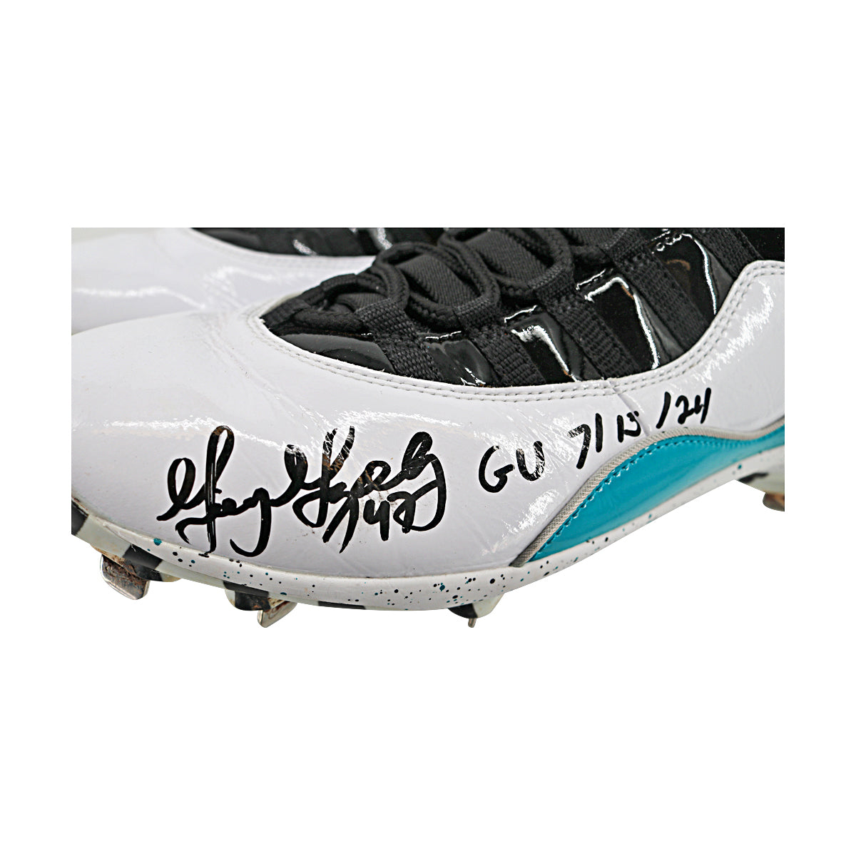 Gio Gonzalez "Former Washington National" Autographed Inscribed Game Worn Pair of Size 11 Nike Jordan Cleats from Savannah Bananas Game at Nationals Park 7/13/2024
