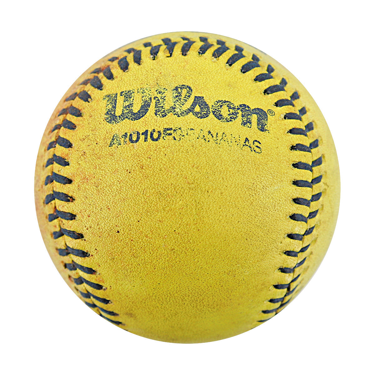 Savannah Bananas Game Used Banana Ball from 8/10/2024 Game at Cleveland Progressive Field - Corey Kluber First Pitch Ball