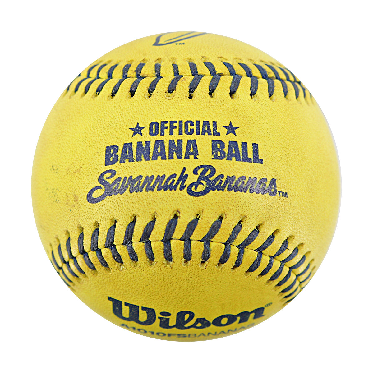 Savannah Bananas Game Used Banana Ball from 8/10/2024 Game at Cleveland Progressive Field - Corey Kluber Final Out of Inning Ball