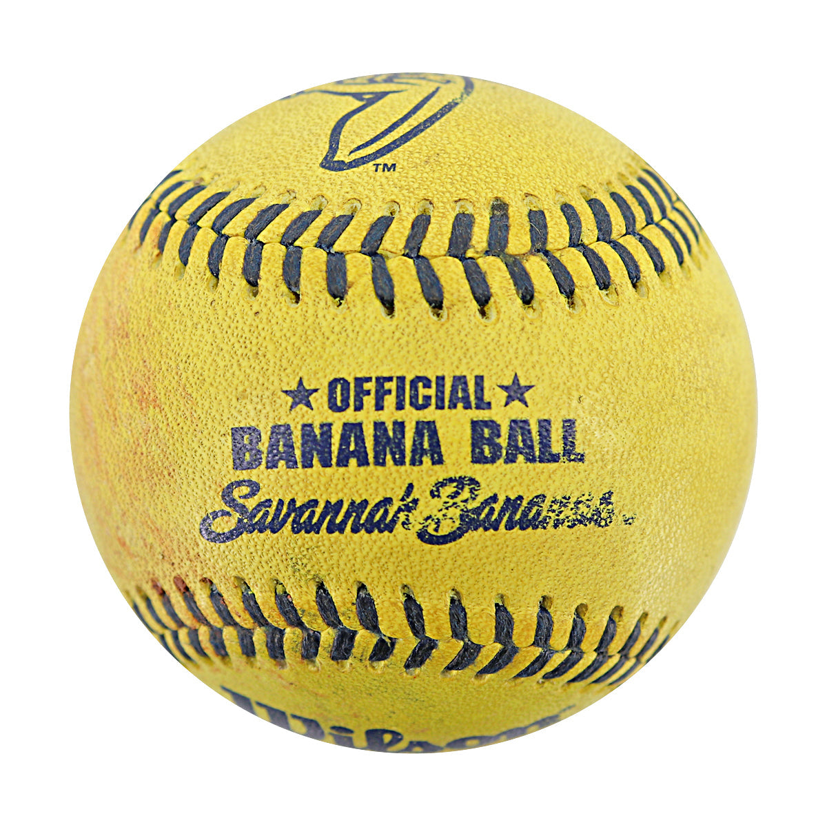 Savannah Bananas Game Used Banana Ball from 8/10/2024 Game at Cleveland Progressive Field - 1000th Trick Play Ball
