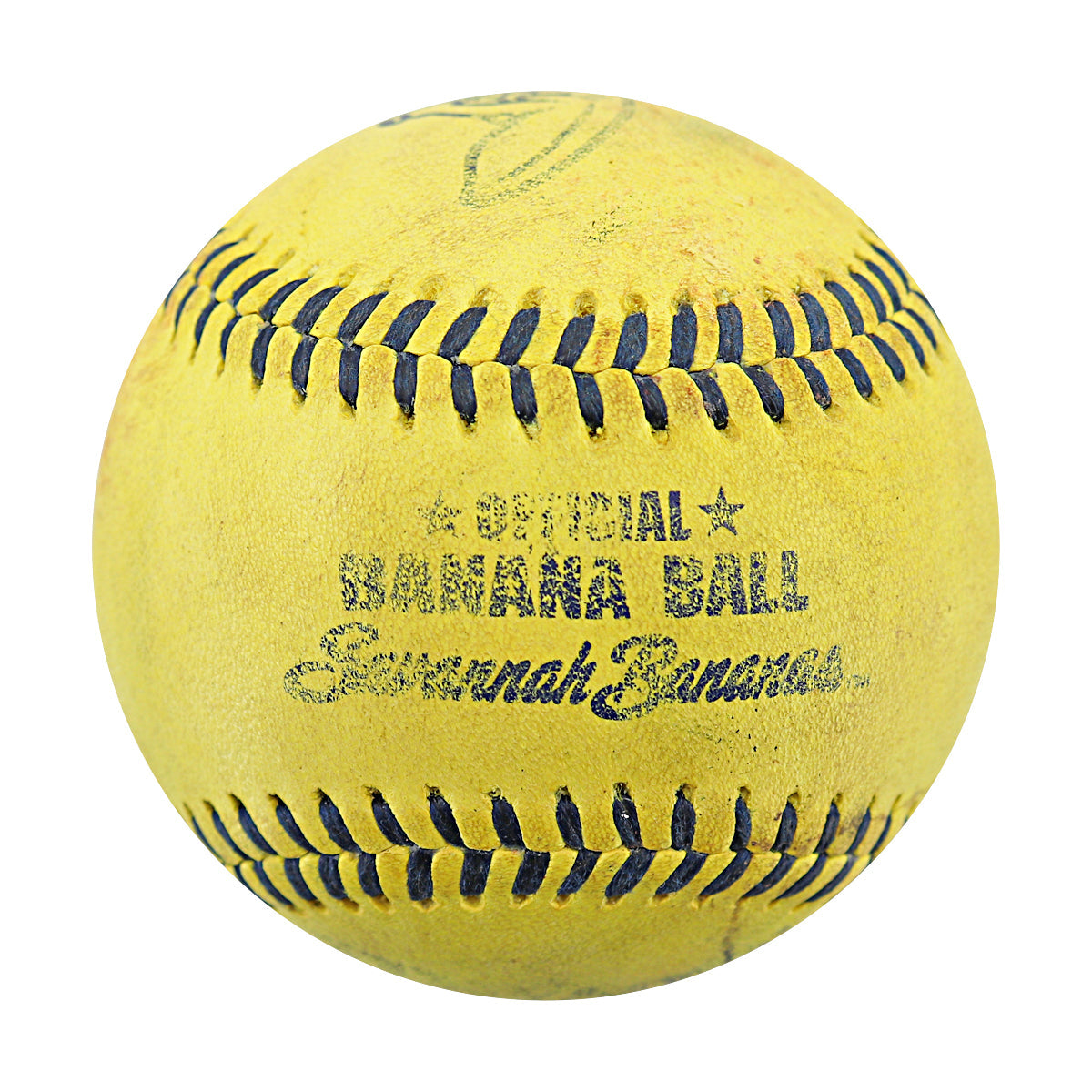 Savannah Bananas Game Used Banana Ball from 8/10/2024 Game at Cleveland Progressive Field - Ball from Gillespie's Worlds Fastest 46 Second Inning
