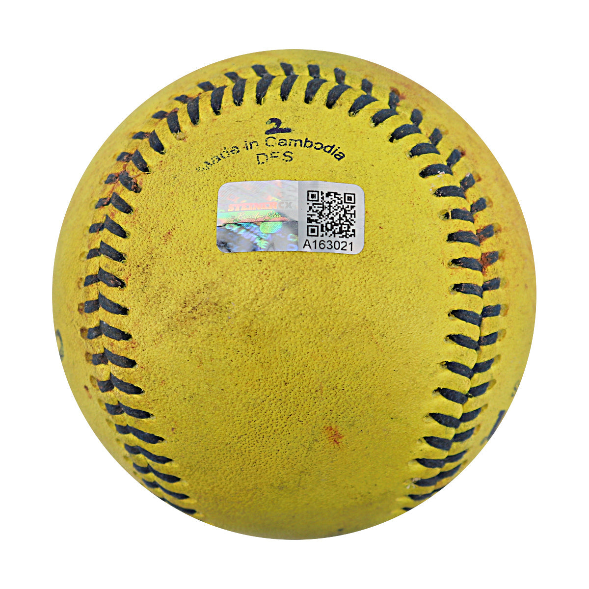 Savannah Bananas 2024 Game Used Baseball from Philadelphia Citizens Bank Park - 9/21/24 - 1st Strikeout Bananas Pitcher (Niznik)