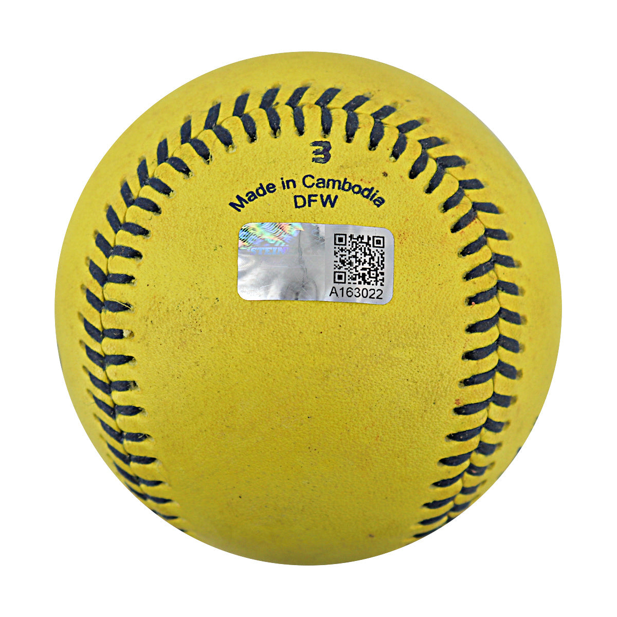 Savannah Bananas 2024 Game Used Baseball from Philadelphia Citizens Bank Park - 9/21/24 - 1st Trick Play Bananas Fielder (Cox)