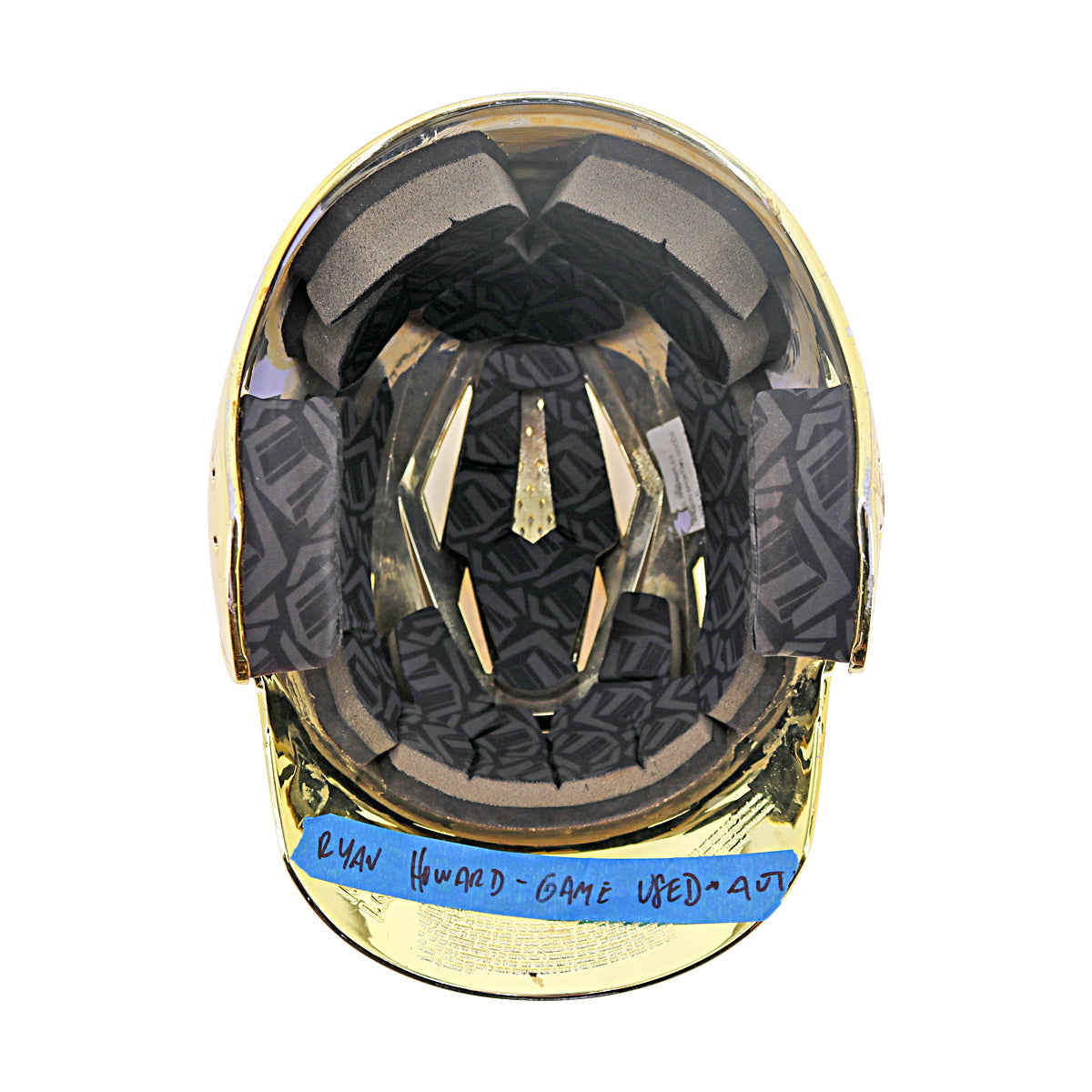 Ryan Howard Autographed Savannah Bananas 2024 Game Used Golden Batter Helmet from Philadelphia Citizens Bank Park - 9/21/24