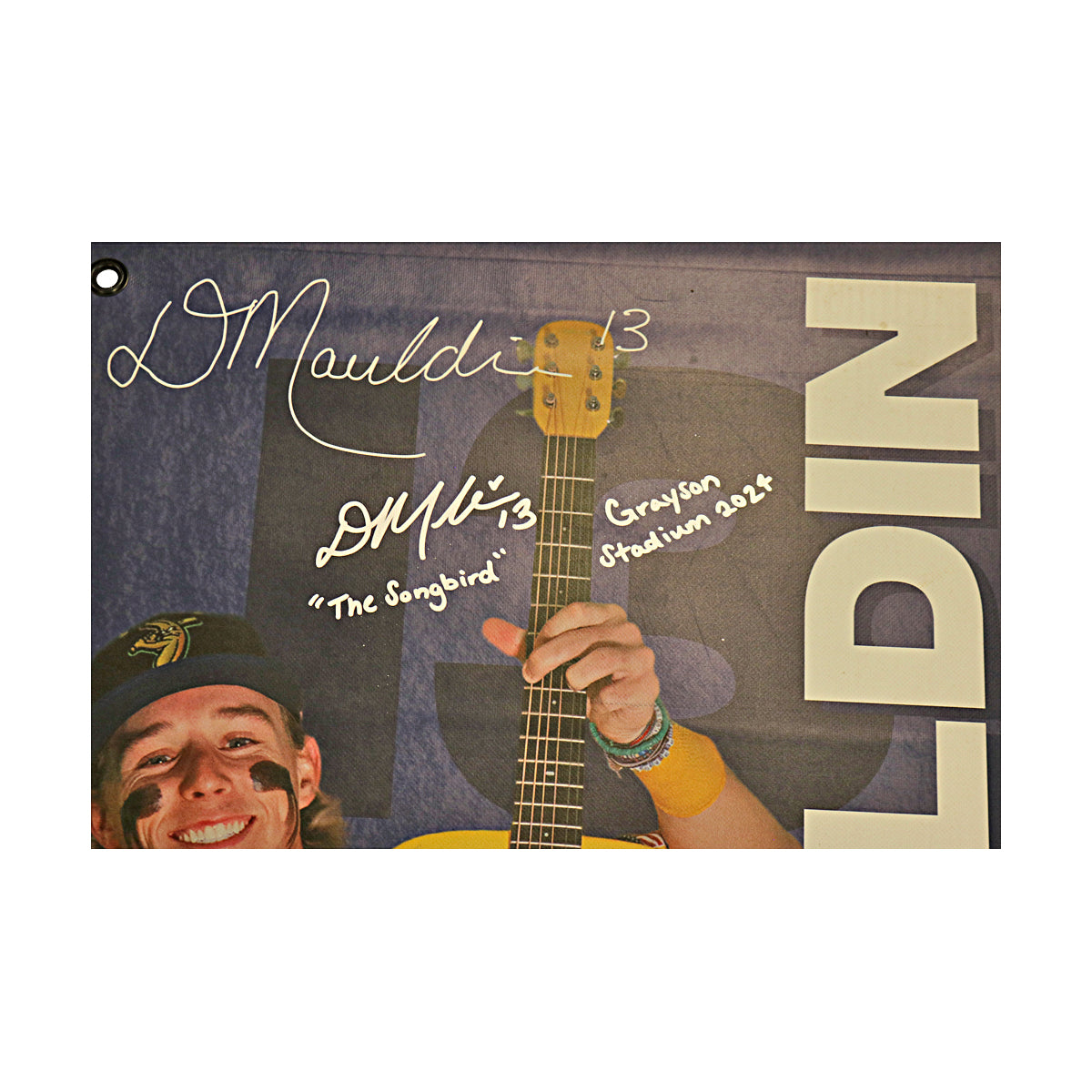 Dalton Mauldin Autographed Inscribed Savannah Bananas 2024 Grayson Stadium 24"x35" Vinyl Banner